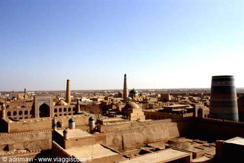Khiva - Ichon-Qala veduta dall'Ark