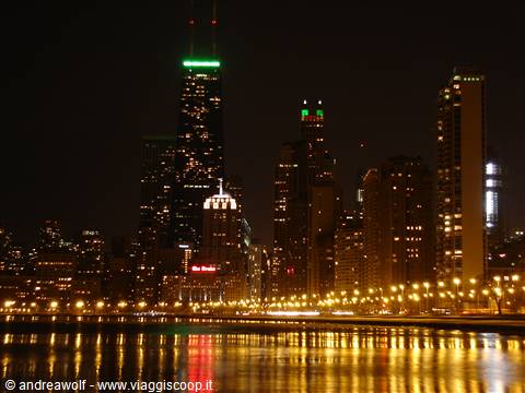 Skyline di Chicago, North Avenue Beach