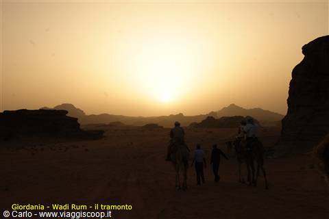 Giordania - Wadi Rum - il tramonto