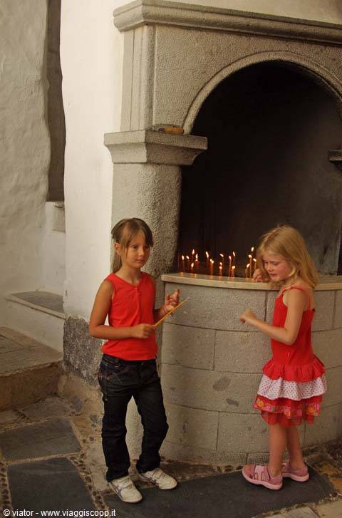 Patmos Monastero di San Giovanni, candeline