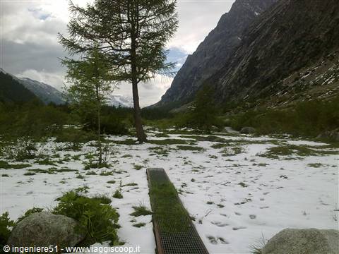 neve fresca in val Ferret