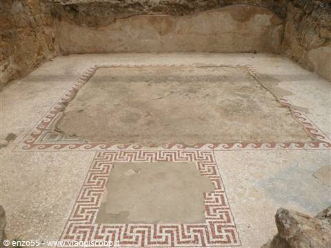 MORGANTINA - casa del Ganimede, mosaici.
