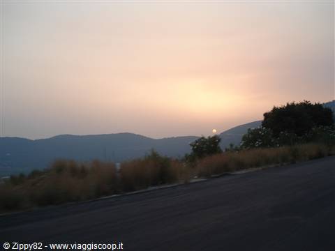 Tramonto sulla strada per Igoumenitsa