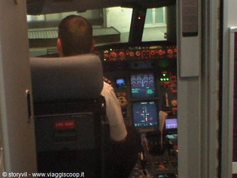 in Cabina del airbus 340 Virgin atlantic