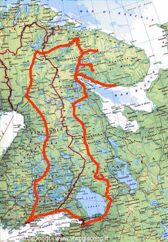 Il percorso: Karelia e Penisola di Kola. Ritorno dalla Finlandia