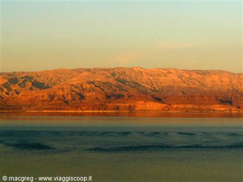 vista sul Mar Morto e sulla sponda Giordana