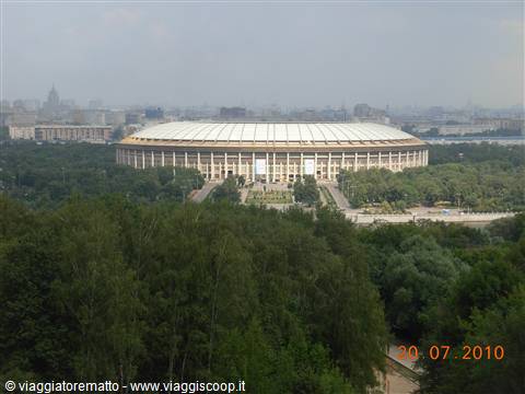 Mosca - vista dello stadio Luzhniki dal Vorobevye Gory