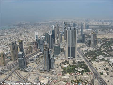 vista dal 124 esimo piano del burji Khalifa
