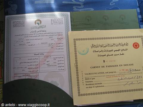carnet de passage en douane -Libia-