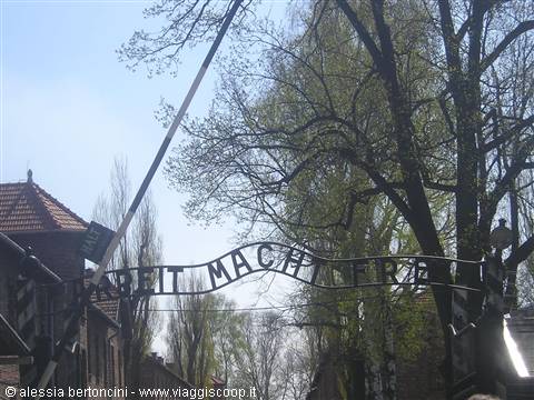 ingresso ad Auschwitz: il lavoro rende liberi