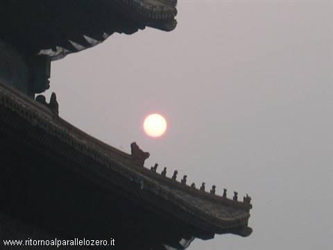 The sun shadowed in Beijing