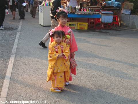 Baby girls in kimono