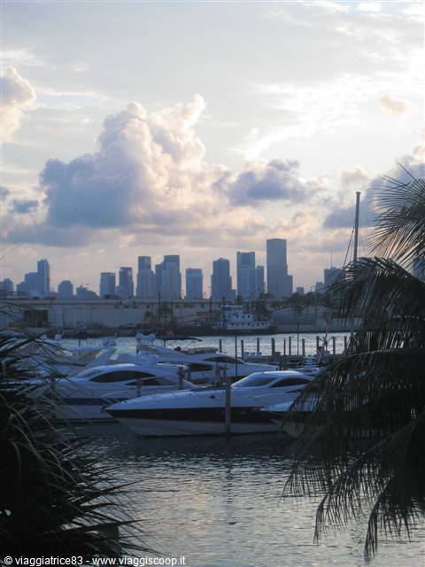 Sunset .. Miami beach at the Marina