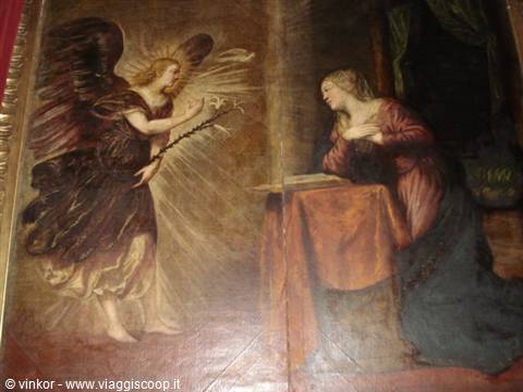 Curzola. l'Annunciazione del Tintoretto nel duomo di Curzola
