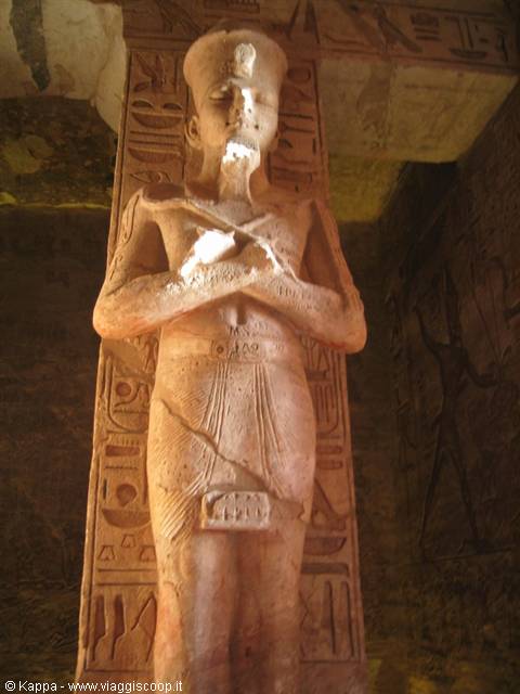Ramses statue inside the temple