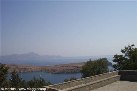 Lindos Veduta panoramica dall'Acropoli sul Golfo S.Paul
