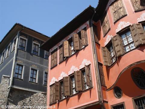 case caratteristiche della cittadella a Plovdiv