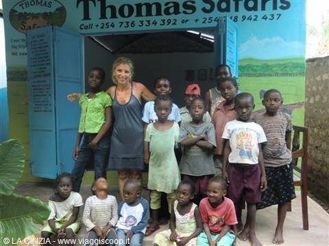 IN FRONT OF THOMAS'S SAFARI AGENCY IN WATAMU