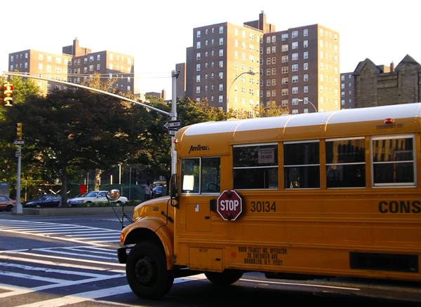 School bus in Harlem 