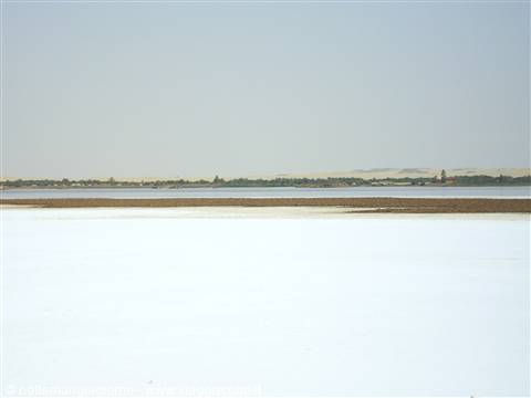 salt desert in the middle of the sand desert