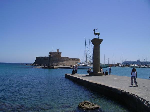 The port of Rhodes, former Colossus