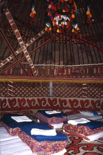 inside a yurt
