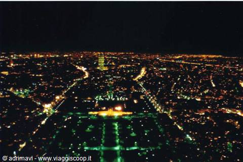 night view from the Eiffel Tower