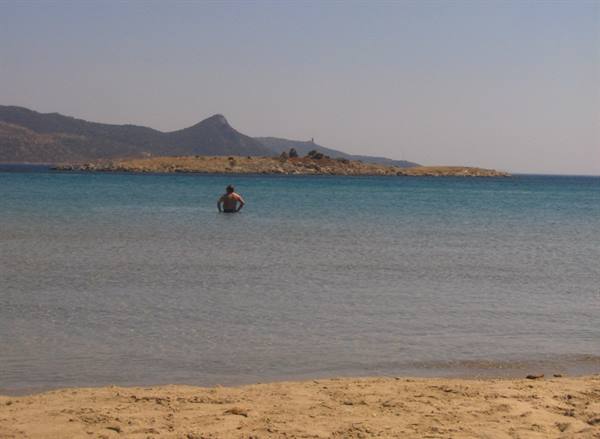 Psili Ammos and Turkey in the background