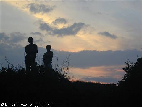 Fishermen at sunset