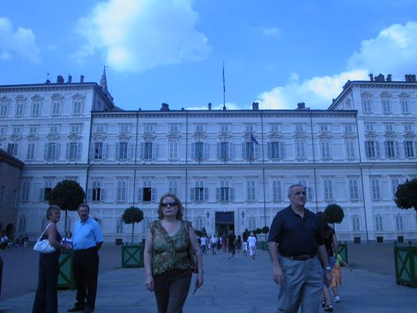 Palazzo Madama among the people