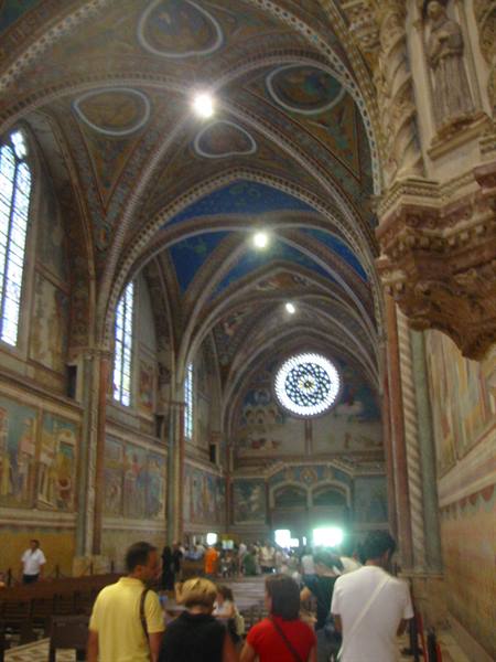 interior of the upper basilica
