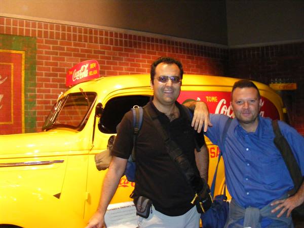 me and Francesco in the Coca Cola Museum