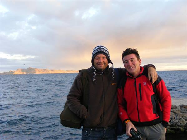 me and Gregorio on lake Titicaca