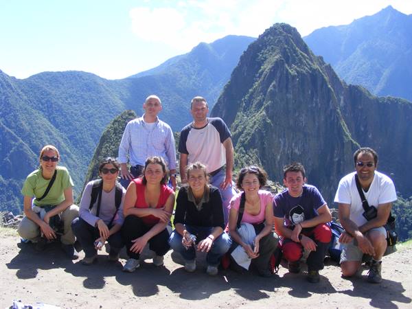 The group on the Machu Picchu