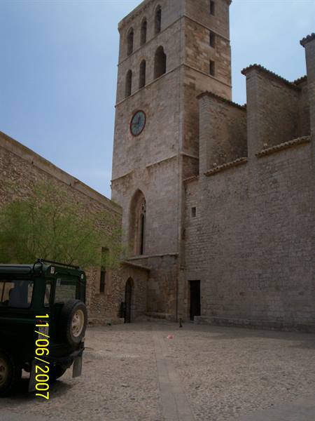 THE CATHEDRAL AT THE TOP OF THE NECROPOLIS OF IBIZA
