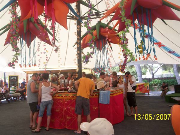 THE CENTRE OF THE HIPPY MARKET OF PUNTA ARABI IN ES CANAR