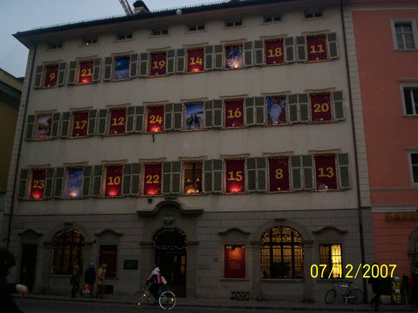 The Advent calendar in Bolzano