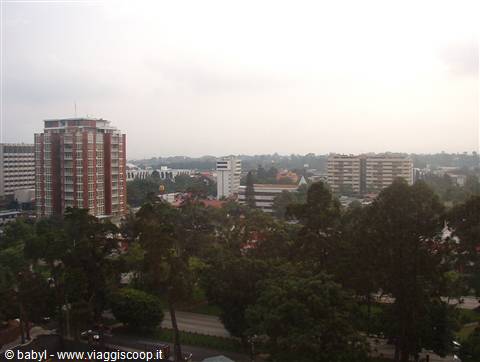 view over Guatemala City from our hotel