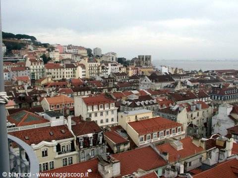 LISBON FROM THE ROOF OF THE ELEVADOR DE SANTA JUSTA, MIRADOURO