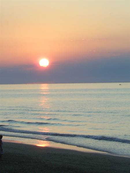 rodi, sunset over the sea