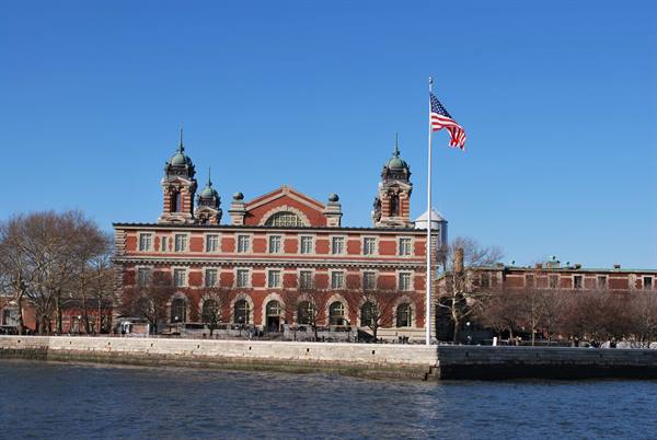 Ellis Island, where immigrants were brought until the 1950s