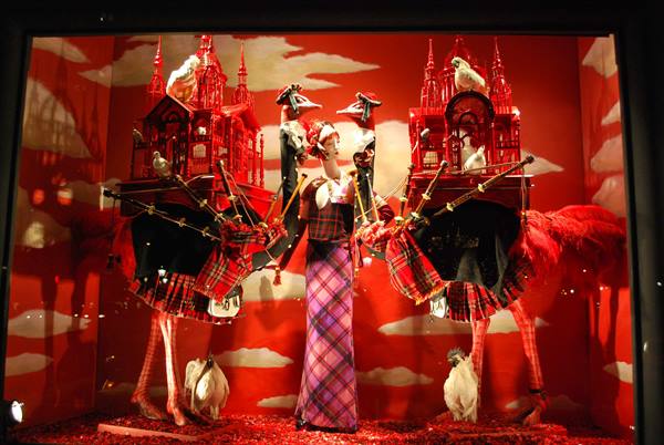 Decorated shop windows