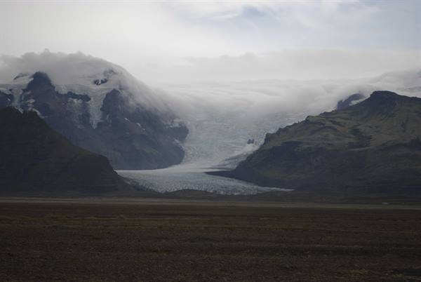 Ice tongues of the Vatnajökull the largest ice cap in the world (excluding the poles)