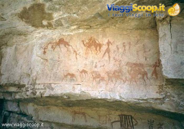 Rock paintings on the Tassili