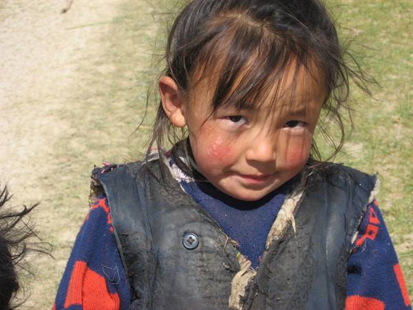 Face of a Mongolian girl