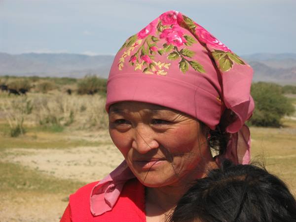 Face of a Mongolian woman