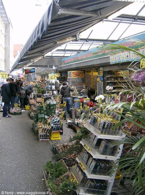 flower market on barges