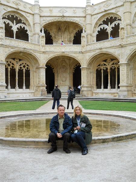 Cloister Mosteiro do jeronimos and us