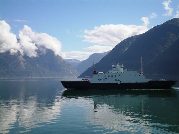 fjord with boat