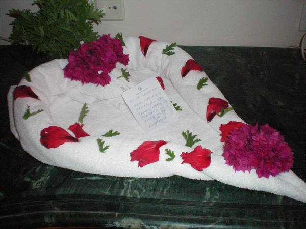 work done with towels